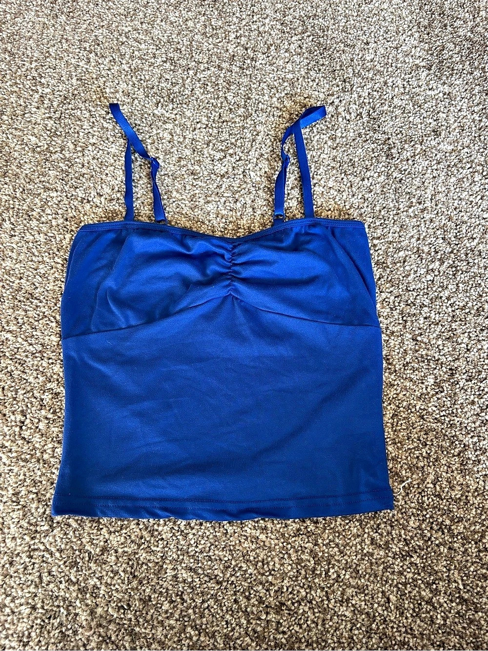 Blue Ruched Camisole Like New